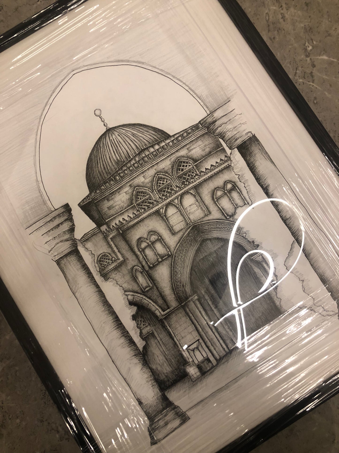 Original drawing of masjid al-aqsa